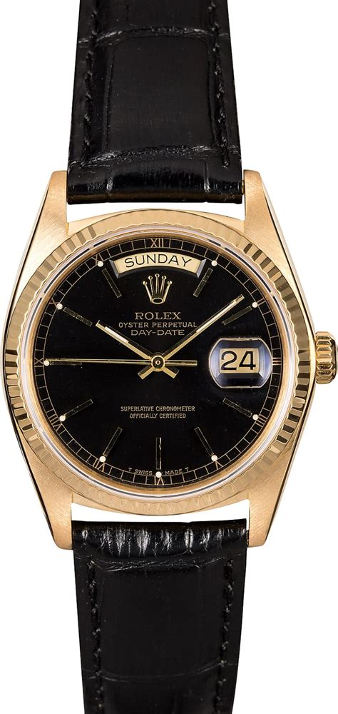 rolex day-date black 18038|Rolex Day-Date 18038 price.